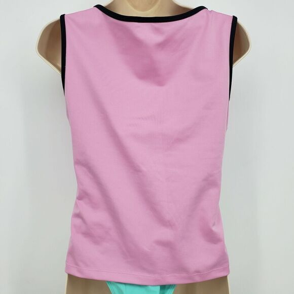 Yoga Top So Sporty Sleeveless Juniors Large w/Self Bra Color-Block Boat Neck - Picture 4 of 7